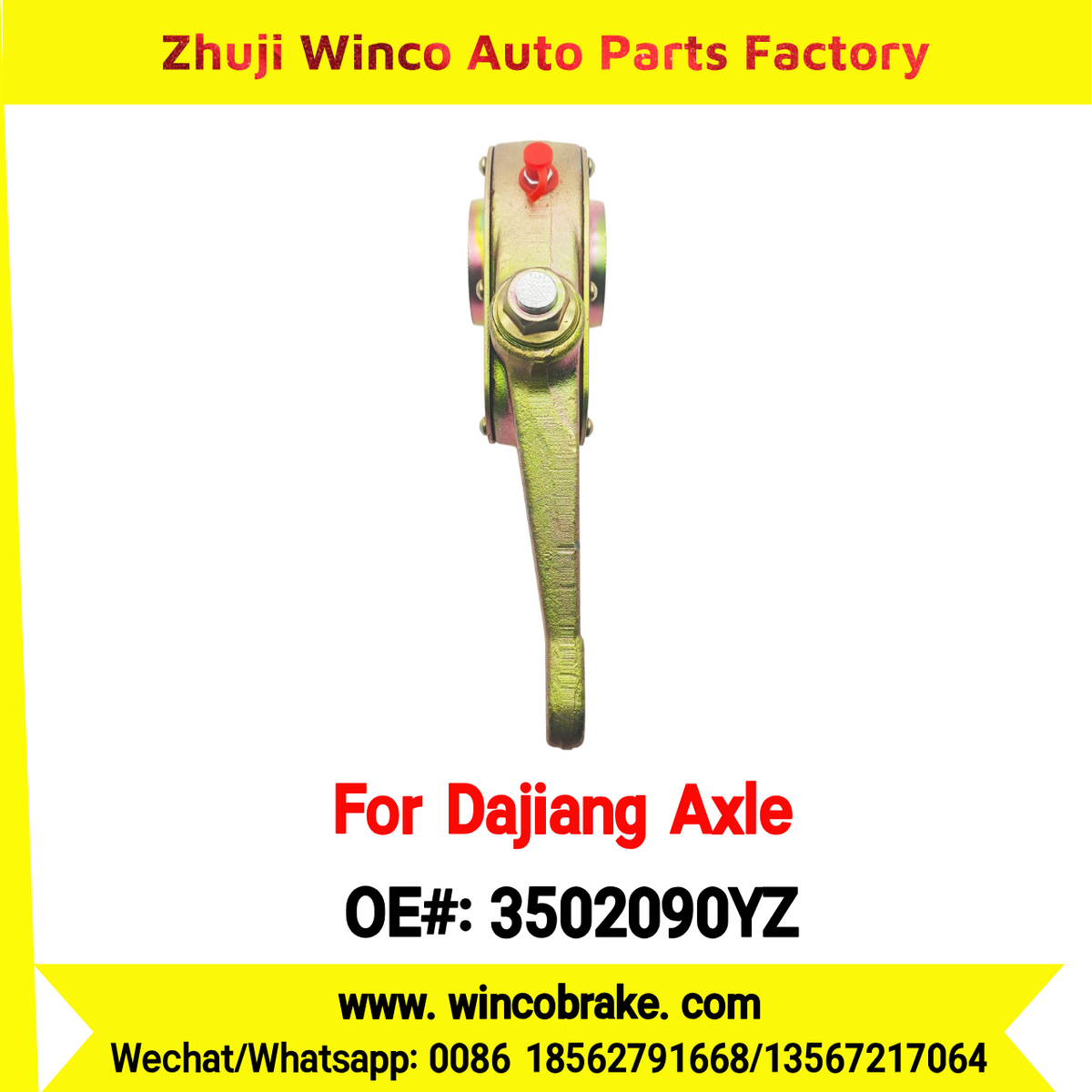Winco OEM 3502090YZ Manual Slack Adjuster for Suit to China Dajiang Axle For Crane Brake Parts 26 Teeth