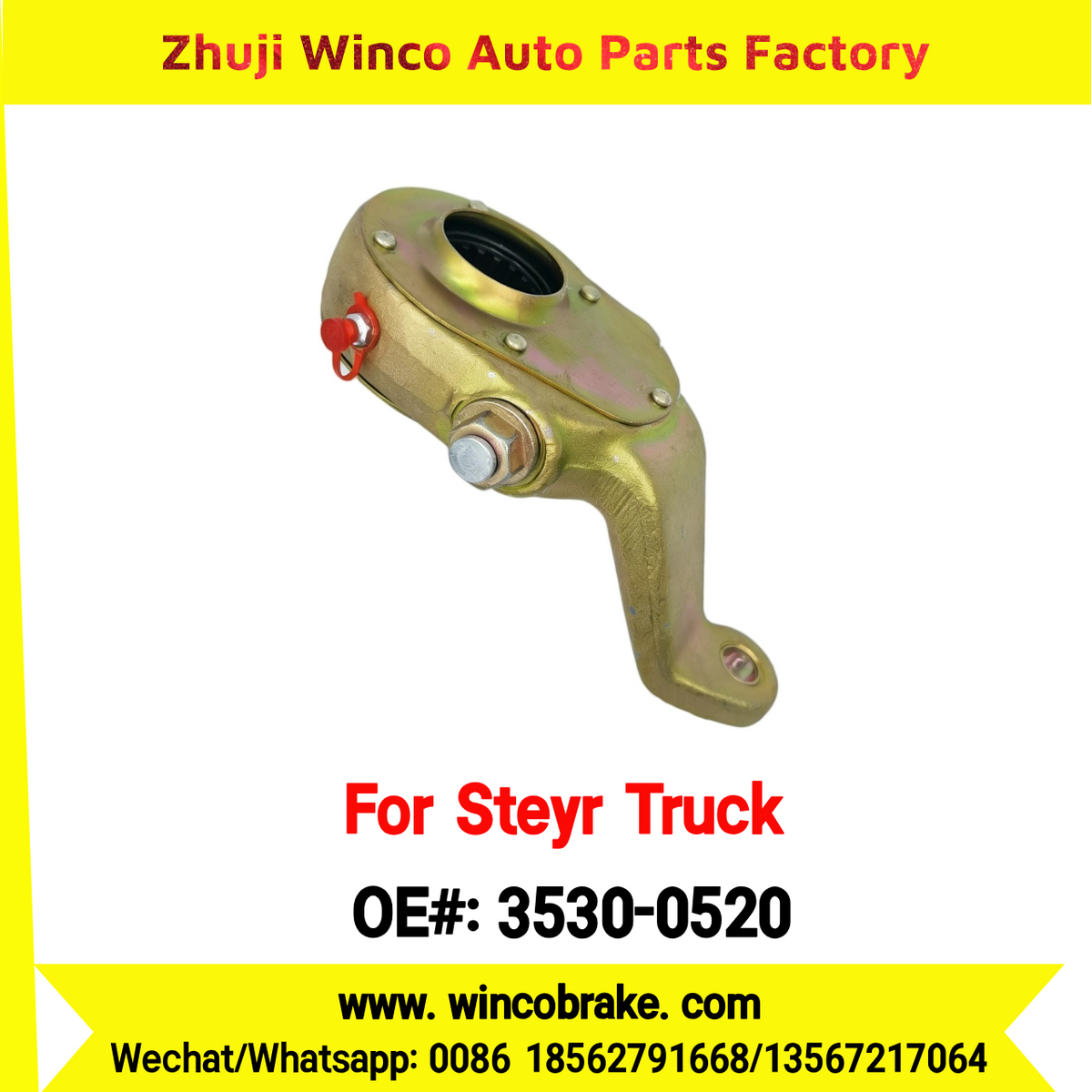 Winco OEM 3530-0520 Manual Slack Adjuster for Suit to Chinese Steyr Truck Hongyan Left 19 teeth
