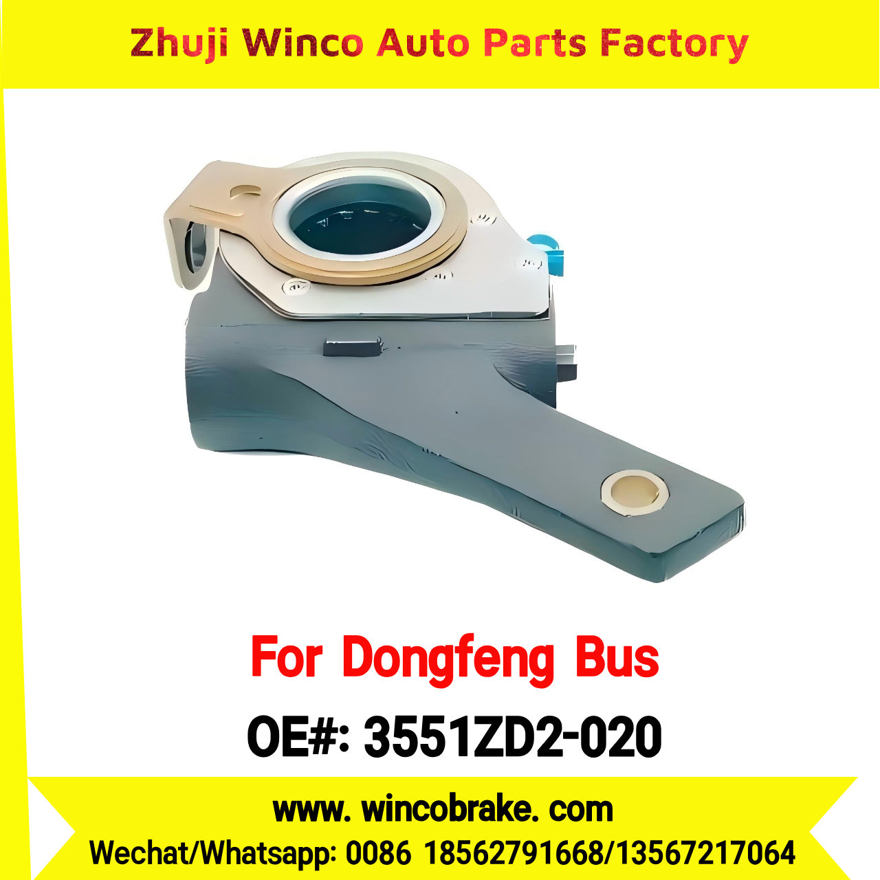 Winco OEM 3551ZD2-020 Automatic Slack Adjuster for Suit to China Dongfeng Bus Brake Parts