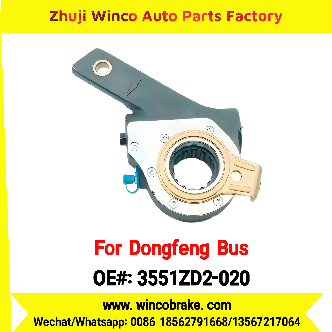 Winco OEM 3551ZD2-020 Automatic Slack Adjuster for Suit to China Dongfeng Bus Brake Parts