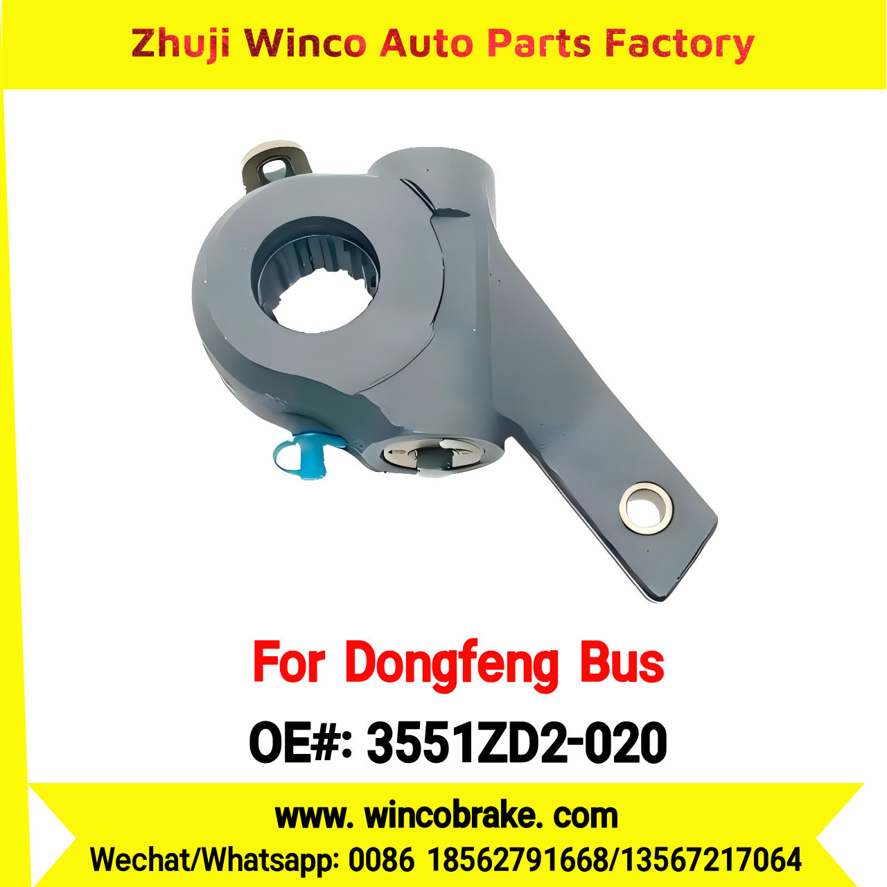 Winco OEM 3551ZD2-020 Automatic Slack Adjuster for Suit to China Dongfeng Bus Brake Parts