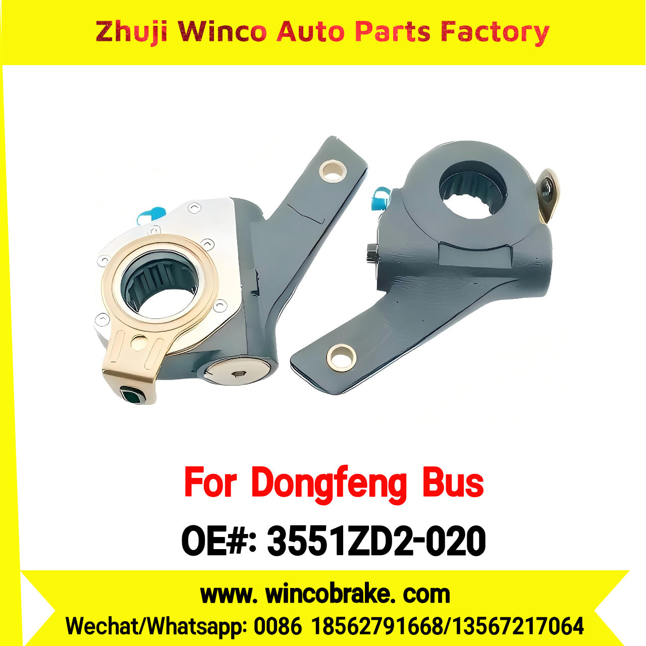 Winco OEM 3551ZD2-020 Automatic Slack Adjuster for Suit to China Dongfeng Bus Brake Parts
