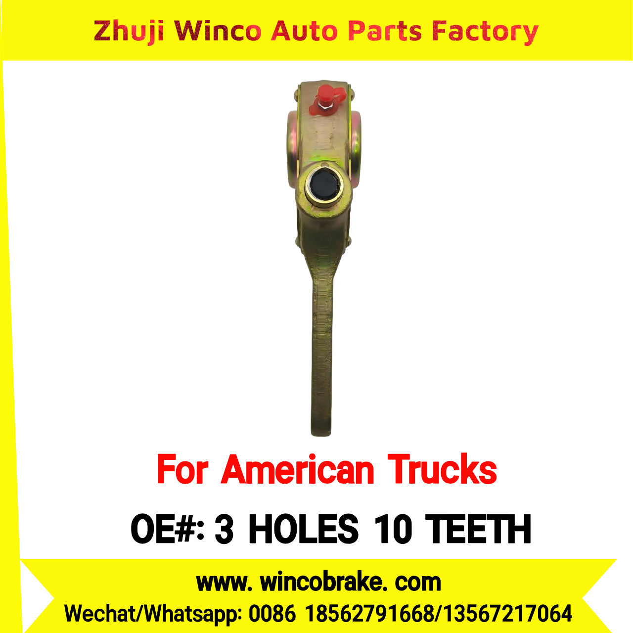Winco OEM 3 Holes 10 Teeth KN47001 Manual Slack Adjuster for Forged Steel SUIT TO American Trucks