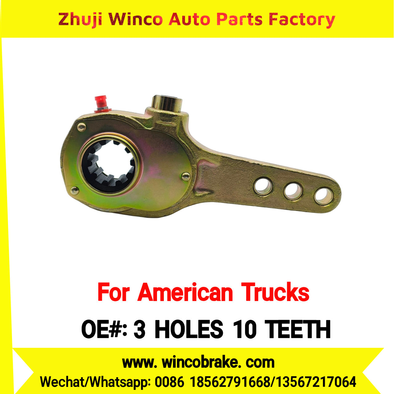 Winco OEM 3 Holes 10 Teeth KN47001 Manual Slack Adjuster for Forged Steel SUIT TO American Trucks
