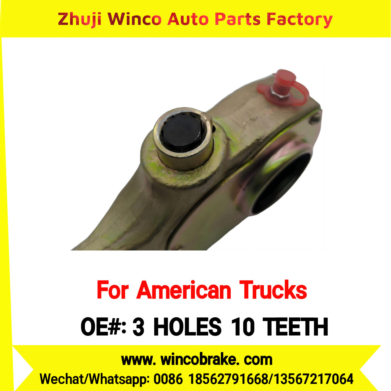 Winco OEM 3 Holes 10 Teeth KN47001 Manual Slack Adjuster for Forged Steel SUIT TO American Trucks