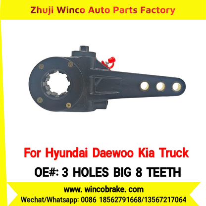 Winco OEM 3 HOLES BIG 8 TEETH Manual Slack Adjuster for Suit to Korea Trucks &amp; Trailers Hyundai Daewoo Kia Straight 8 Splines to Southeast Asia Market