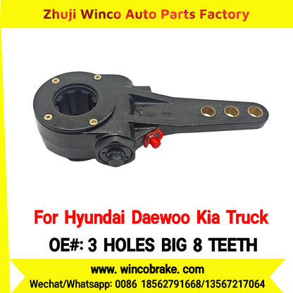 Winco OEM 3 HOLES BIG 8 TEETH Manual Slack Adjuster for Suit to Korea Trucks &amp; Trailers Hyundai Daewoo Kia Straight 8 Splines to Southeast Asia Market