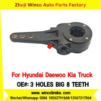 Winco OEM 3 HOLES BIG 8 TEETH Manual Slack Adjuster for Suit to Korea Trucks &amp; Trailers Hyundai Daewoo Kia Straight 8 Splines to Southeast Asia Market