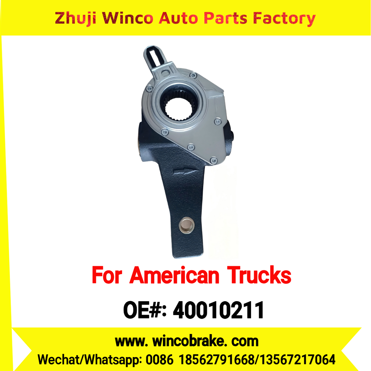 Winco OEM 40010211 Automatic Slack Adjuster for Elite Truck Brake Systems 5.5" For Haldex 40010211 133.2840 409-10683 28 Teeth Replacement SUIT TO AMERICAN TRUCKS Replace Haldex 40010211