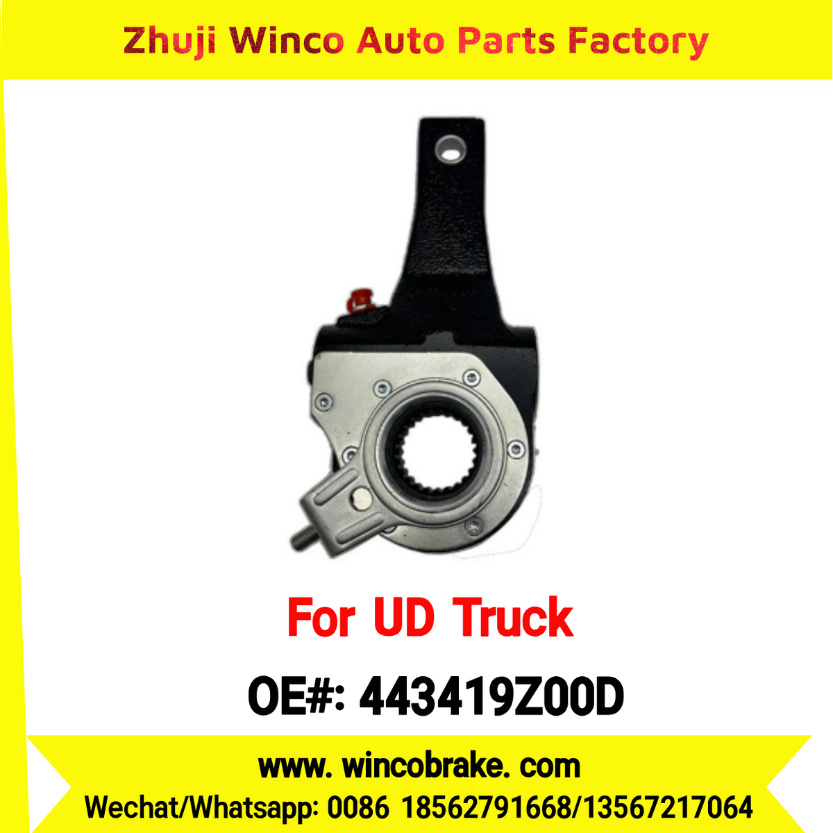 Winco OEM 443419Z00D Automatic Slack Adjuster for Suit to UD Truck to Southeast Asia Market 1 Hole Small 24 Teeth