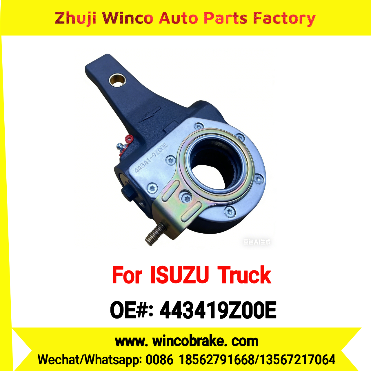 Winco OEM 443419Z00E Automatic Slack Adjuster for Suit to Japanese ISUZU Trucks Japanese Nissan UD Quester Spare Parts to Fit Truck & Trailer for Southeast Asia Market