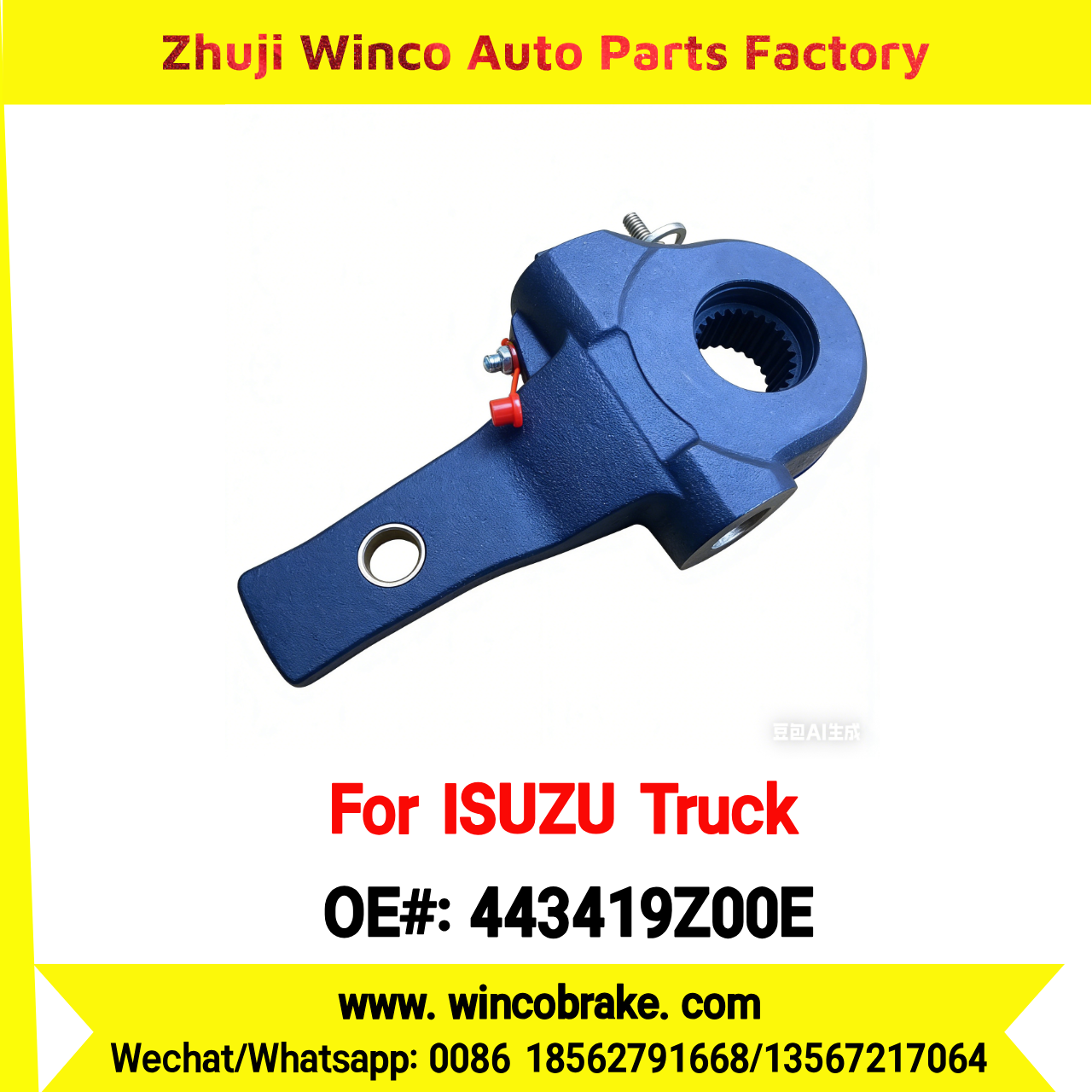 Winco OEM 443419Z00E Automatic Slack Adjuster for Suit to Japanese ISUZU Trucks Japanese Nissan UD Quester Spare Parts to Fit Truck & Trailer for Southeast Asia Market
