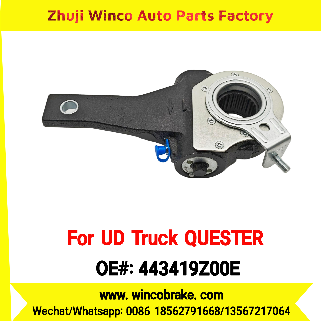 Winco OEM 443419Z00E Automatic Slack Adjuster for Suit to NISSAN UD QUESTER to Southeast Asia Market 24 Teeth