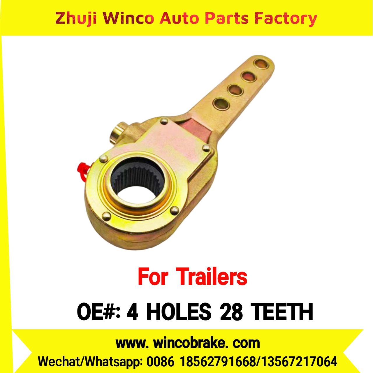 Winco OEM 4 HOLES 28 TEETH Manual Slack Adjuster for Suit to TRAILERS 4 Holes 28 Teeth SPARE PARTS