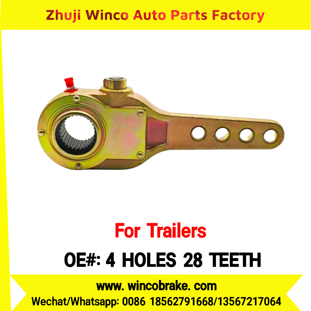 Winco OEM 4 HOLES 28 TEETH Manual Slack Adjuster for Suit to TRAILERS 4 Holes 28 Teeth SPARE PARTS