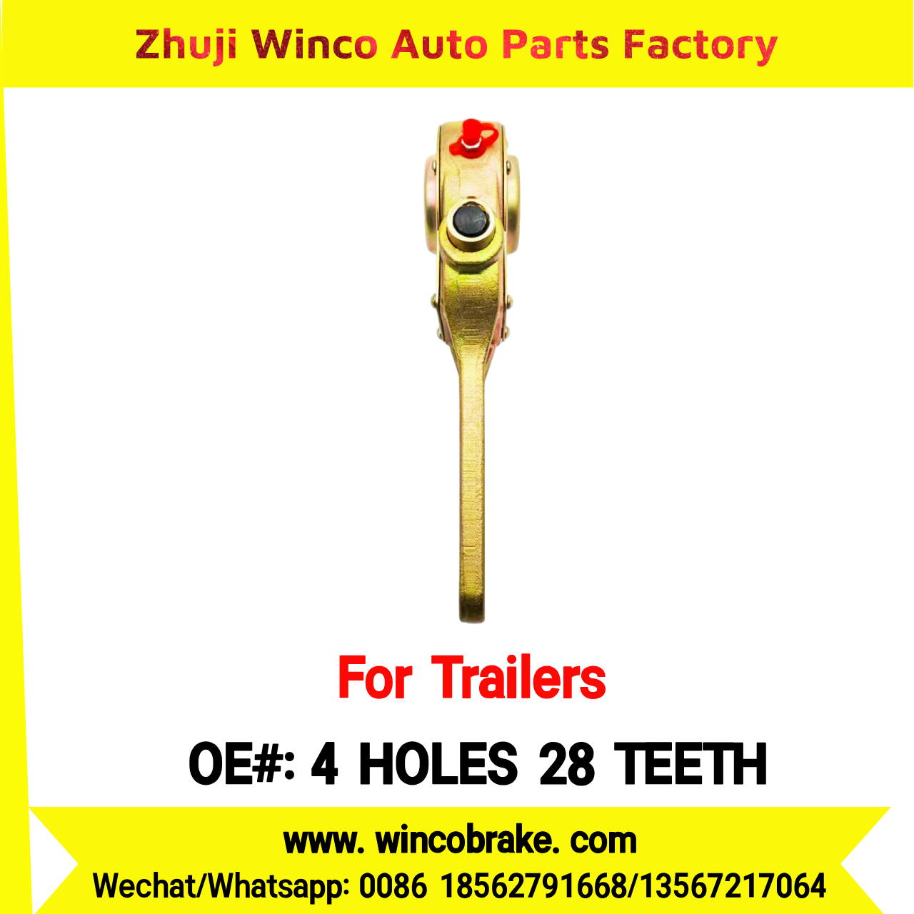 Winco OEM 4 HOLES 28 TEETH Manual Slack Adjuster for Suit to TRAILERS 4 Holes 28 Teeth SPARE PARTS