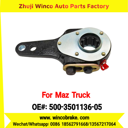 Winco OEM 500-3501136-05 Manual Slack Adjuster for MAZ Trucks узкий зуб прямой МАЗ, КрАЗ Replaces Russian Heavy Duty 2 Holes 10 Teeth