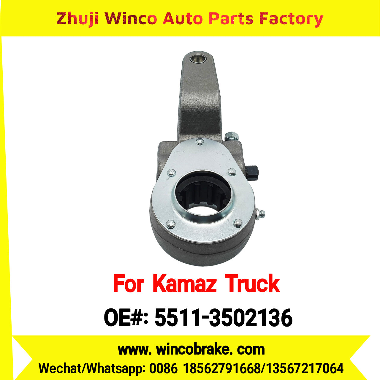 Winco OEM 5511-3502136 Manual Slack Adjuster for KAMAZ Trucks LH 10 Teeth