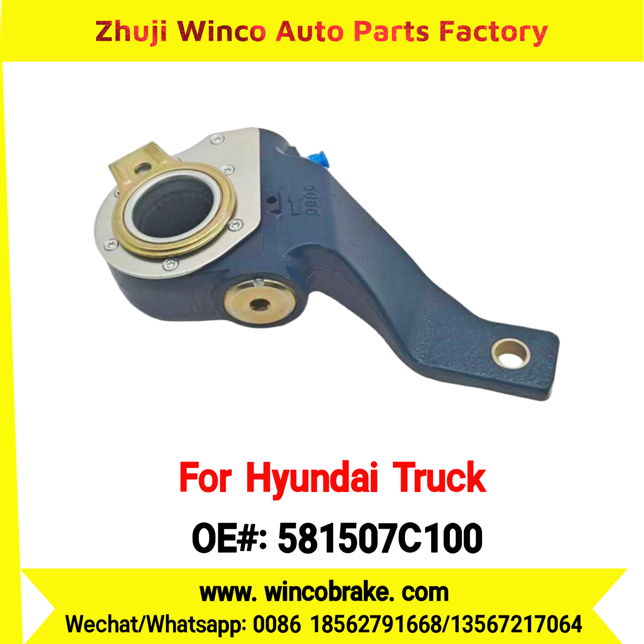 Winco OEM 581507C100 Automatic Slack Adjuster for Suit to Korea HYUNDAI TRUCKS 25 Teeth to Southeast Asia Market to Replace Haldex