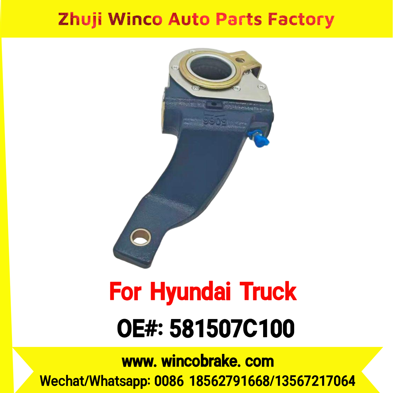 Winco OEM 581507C100 Automatic Slack Adjuster for Suit to Korea HYUNDAI TRUCKS 25 Teeth to Southeast Asia Market to Replace Haldex