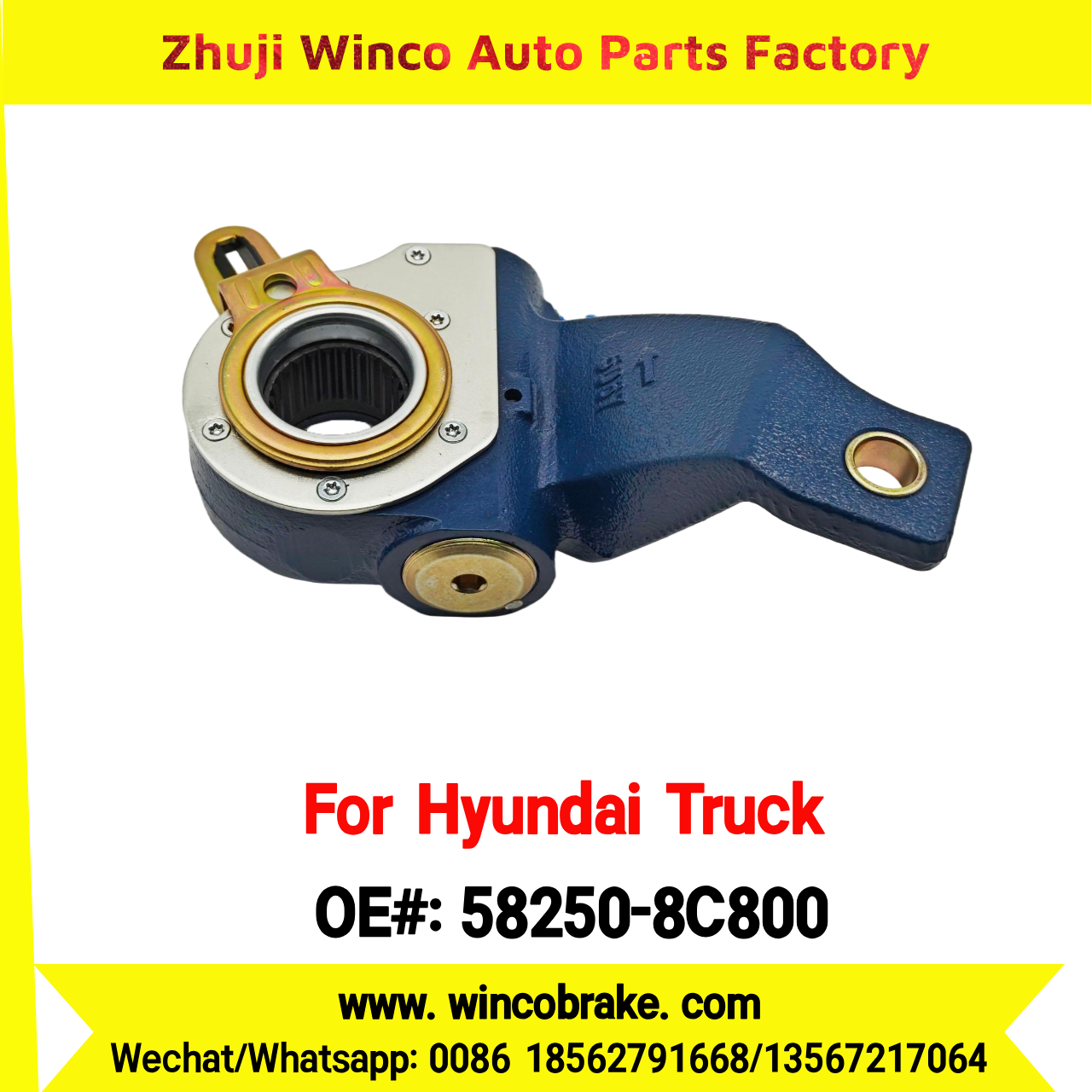 Winco OEM 58250-8C800 Automatic Slack Adjuster for Suit to Korea HYUNDAI TRUCKS UNIVERSE 25 Teeth to Southeast Asia Market to Replace Haldex