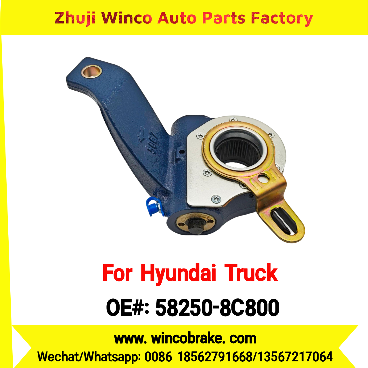 Winco OEM 58250-8C800 Automatic Slack Adjuster for Suit to Korea HYUNDAI TRUCKS UNIVERSE 25 Teeth to Southeast Asia Market to Replace Haldex