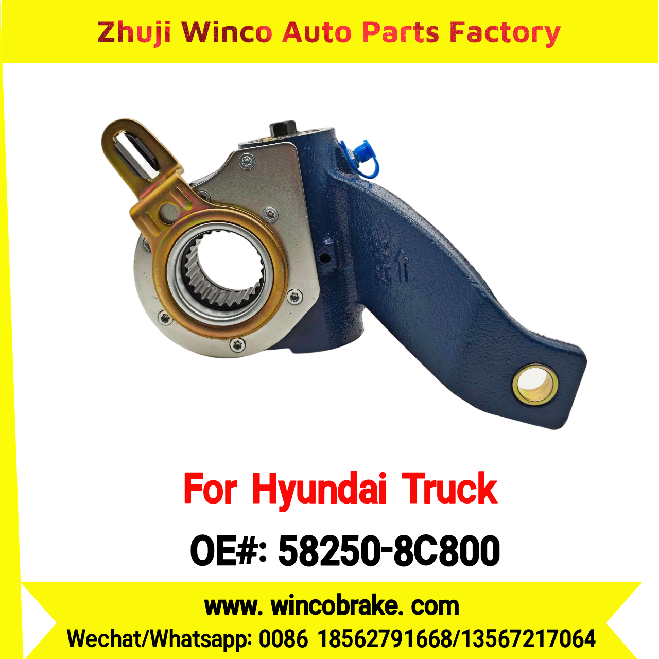 Winco OEM 58250-8C800 Automatic Slack Adjuster for Suit to Korea HYUNDAI TRUCKS UNIVERSE 25 Teeth to Southeast Asia Market to Replace Haldex
