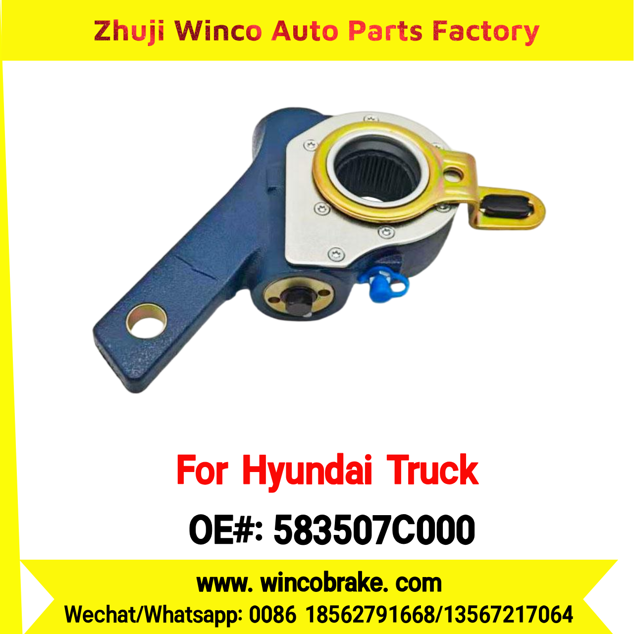 Winco OEM 583507C000 Automatic Slack Adjuster for Suit to Korea HYUNDAI TRUCKS GOLD 25 Teeth to Southeast Asia Market to Replace Haldex