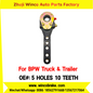 Winco OEM 5 HOLES 10 TEETH Manual Brake Slack Adjuster for BPW Axle Truck & Trailer Straight 10 Teeth Replace Haldex
