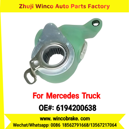 Winco OEM 6194200638 Brake Adjuster for Mercedes Benz Truck Automatic Slack Adjuster Auto Parts Brake Adjusting Arm Haldex Type 1 Hole TO FIT MERCEDES Trucks LH 26 Teeth Replace Haldex 72616