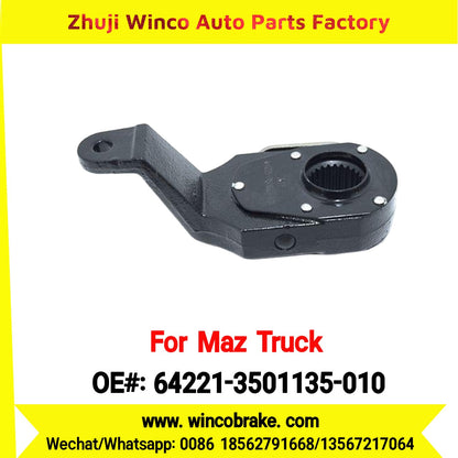 Winco OEM 64221-3501135-010 Manual Slack Adjuster for MAZ Trucks Replaces Russian Heavy Duty LH 25 Teeth