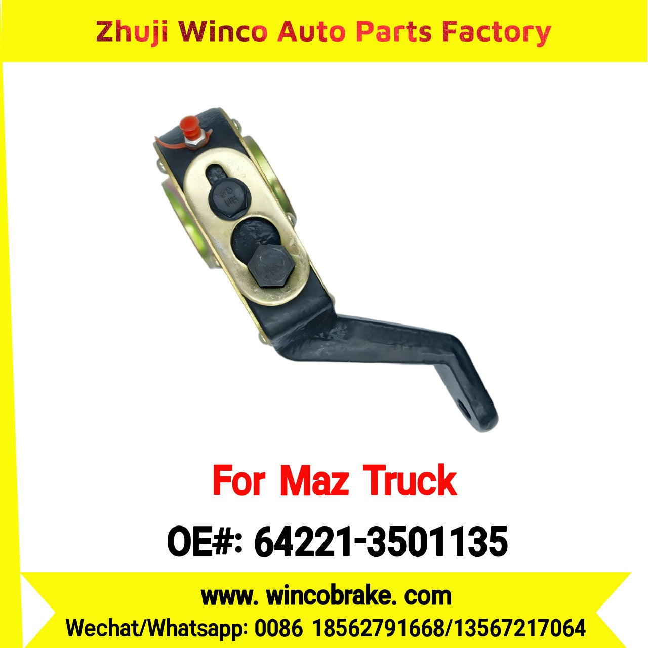 Winco OEM 64221-3501135 Manual Slack Adjuster for MAZ Trucks Replaces Russian Heavy Duty LH 10 Teeth Big