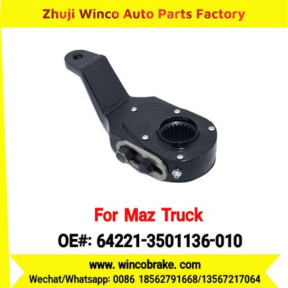 Winco OEM 64221-3501136-010 Manual Slack Adjuster for MAZ Trucks Replaces Russian Heavy Duty RH 25 Teeth
