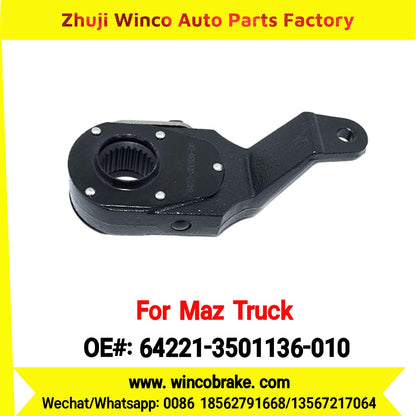 Winco OEM 64221-3501136-010 Manual Slack Adjuster for MAZ Trucks Replaces Russian Heavy Duty RH 25 Teeth