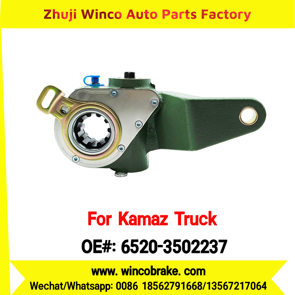 Winco OEM 6520-3502237 Automatic Slack Adjuster for LH 10 Teeth KAMAZ Truck to Replace HALDEX 79261 Russian Heavy Duty