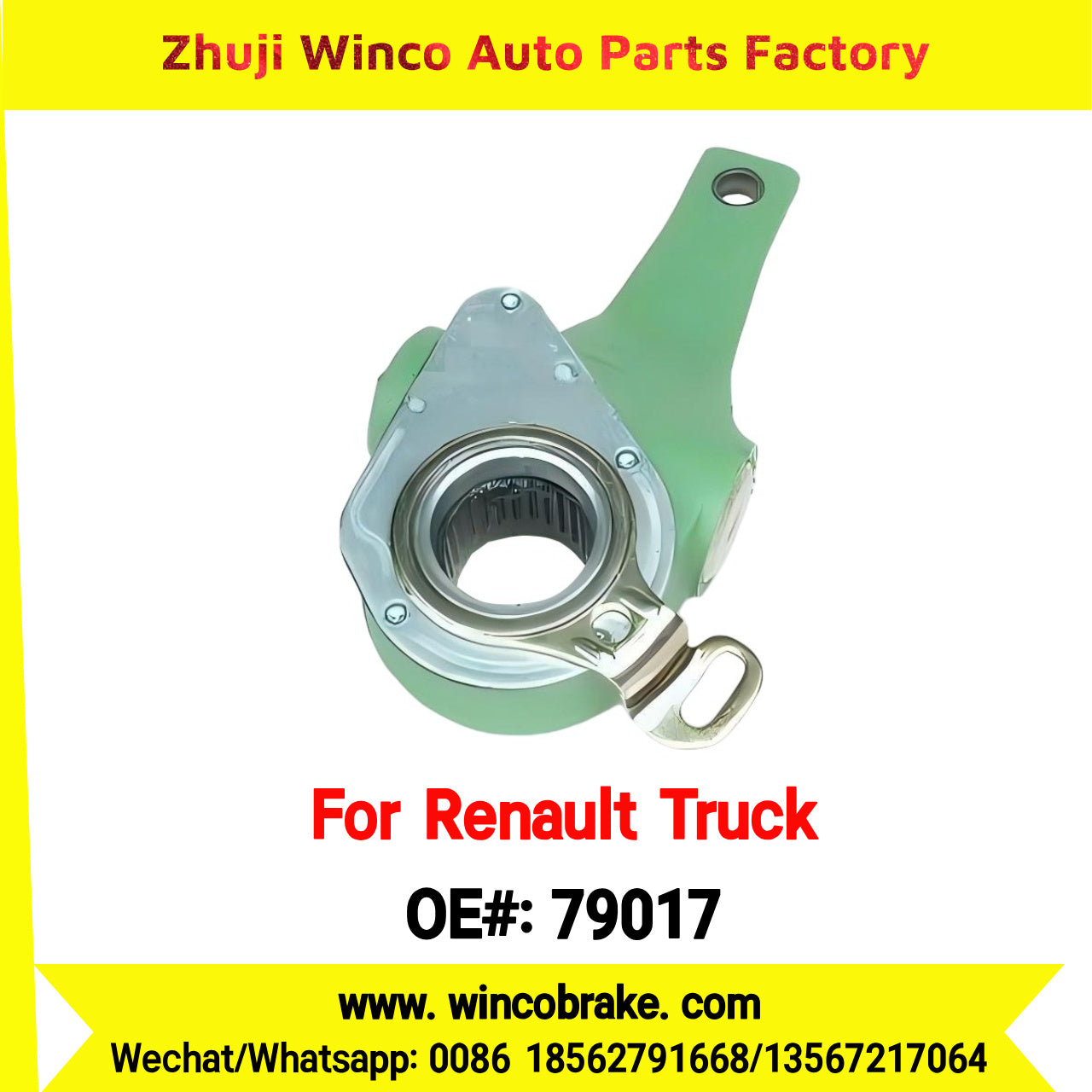 Winco OEM 79017 Automatic Slack Adjuster TO FIT Renault Truck & Trailer 27 Teeth, 175, 14mm Bushing REPLACES HALDEX 79017