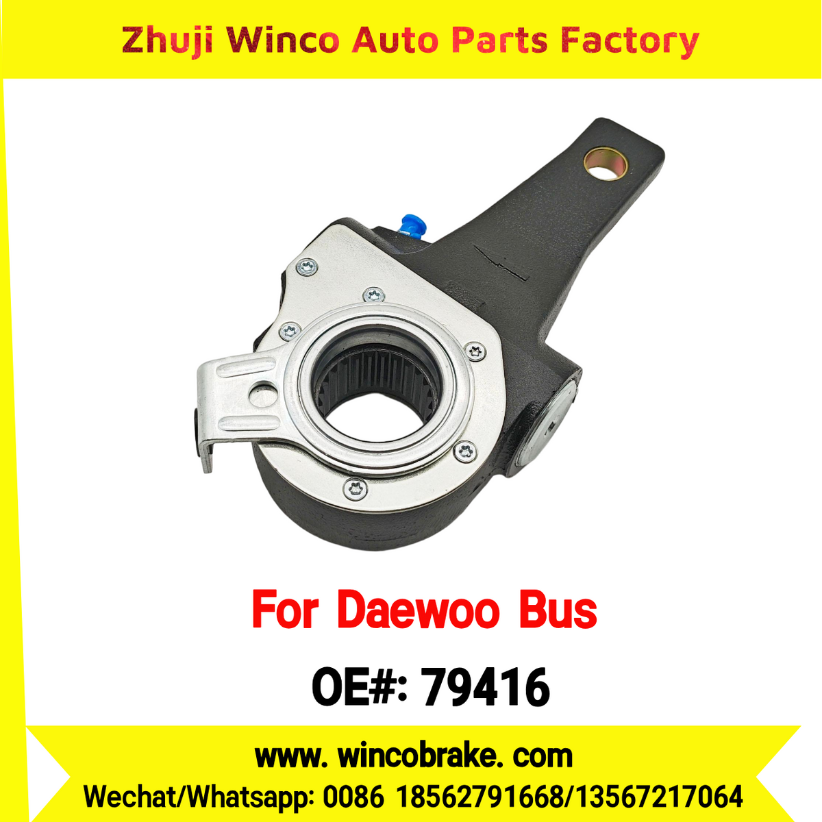 Winco OEM 79416 Automatic Slack Adjuster for Suit to Daewoo Truck and Bus 25 Teeth South Korea to Replace Haldex 79416