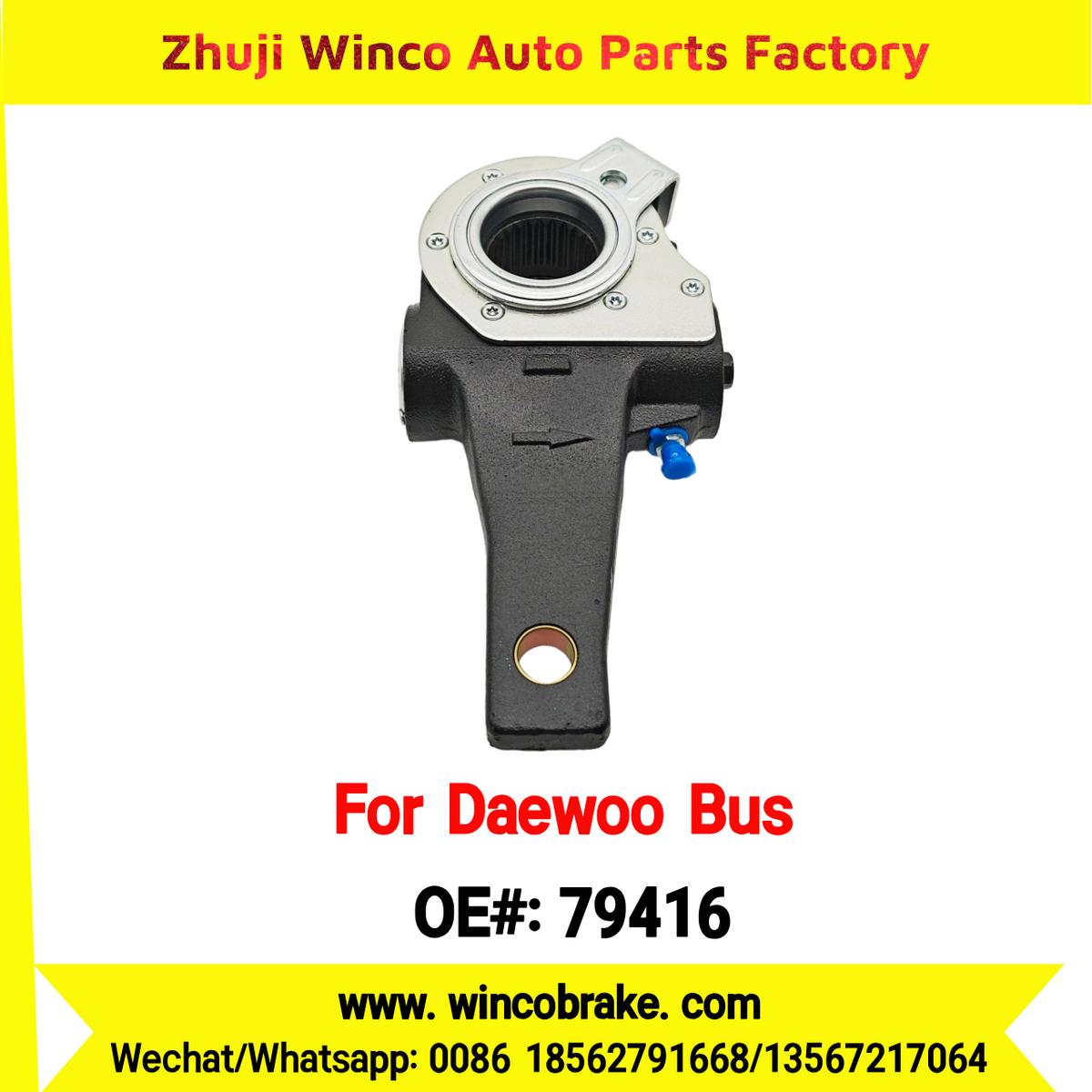 Winco OEM 79416 Automatic Slack Adjuster for Suit to Daewoo Truck and Bus 25 Teeth South Korea to Replace Haldex 79416