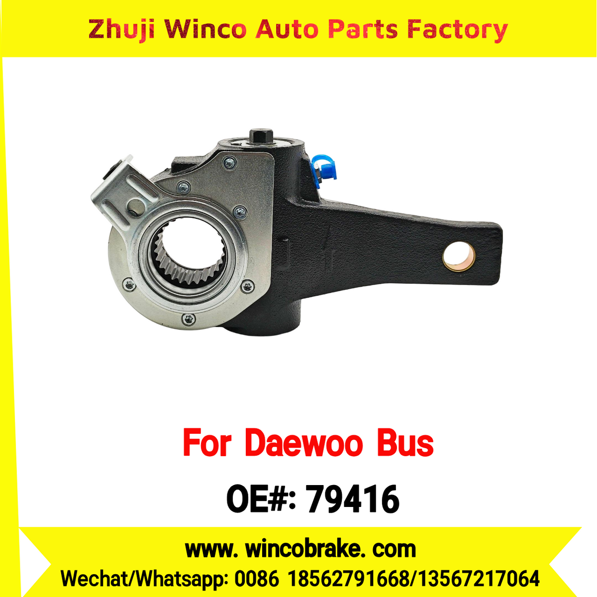 Winco OEM 79416 Automatic Slack Adjuster for Suit to Daewoo Truck and Bus 25 Teeth South Korea to Replace Haldex 79416