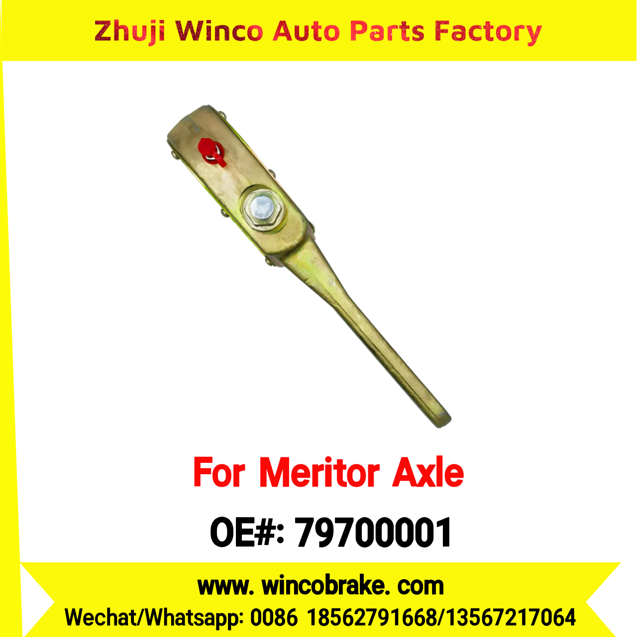 Winco OEM 79700001 Manual Slack Adjuster for Truck Brake Systems Straight 2 Holes Meritor Axle Haldex Replacement SUIT TO AMERICAN TRUCKS