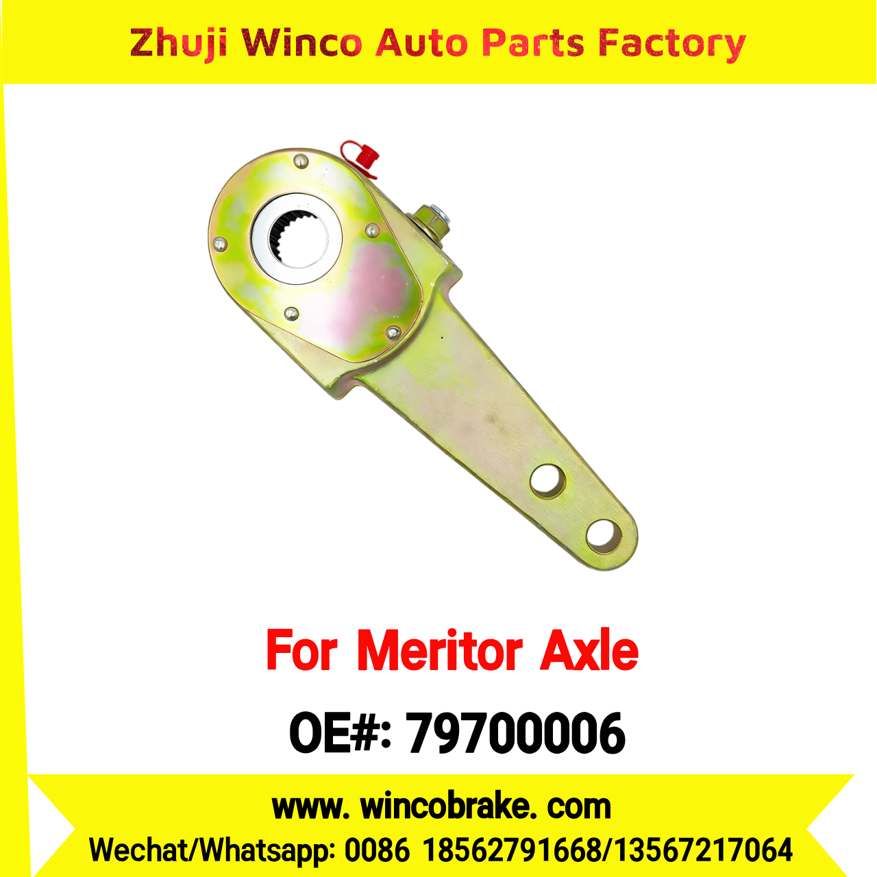 Winco OEM 79700006 Manual Slack Adjuster for Truck Brake Systems Straight 2 Holes Right Meritor Axle Haldex Replacement SUIT TO AMERICAN TRUCKS