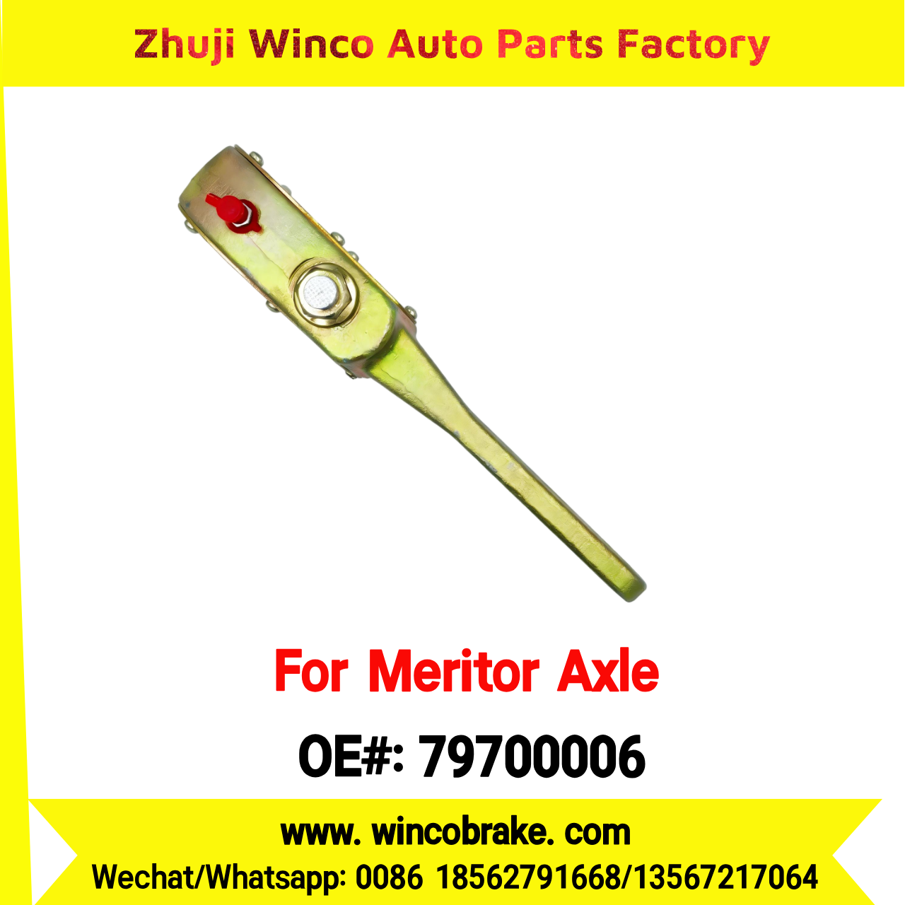 Winco OEM 79700006 Manual Slack Adjuster for Truck Brake Systems Straight 2 Holes Right Meritor Axle Haldex Replacement SUIT TO AMERICAN TRUCKS