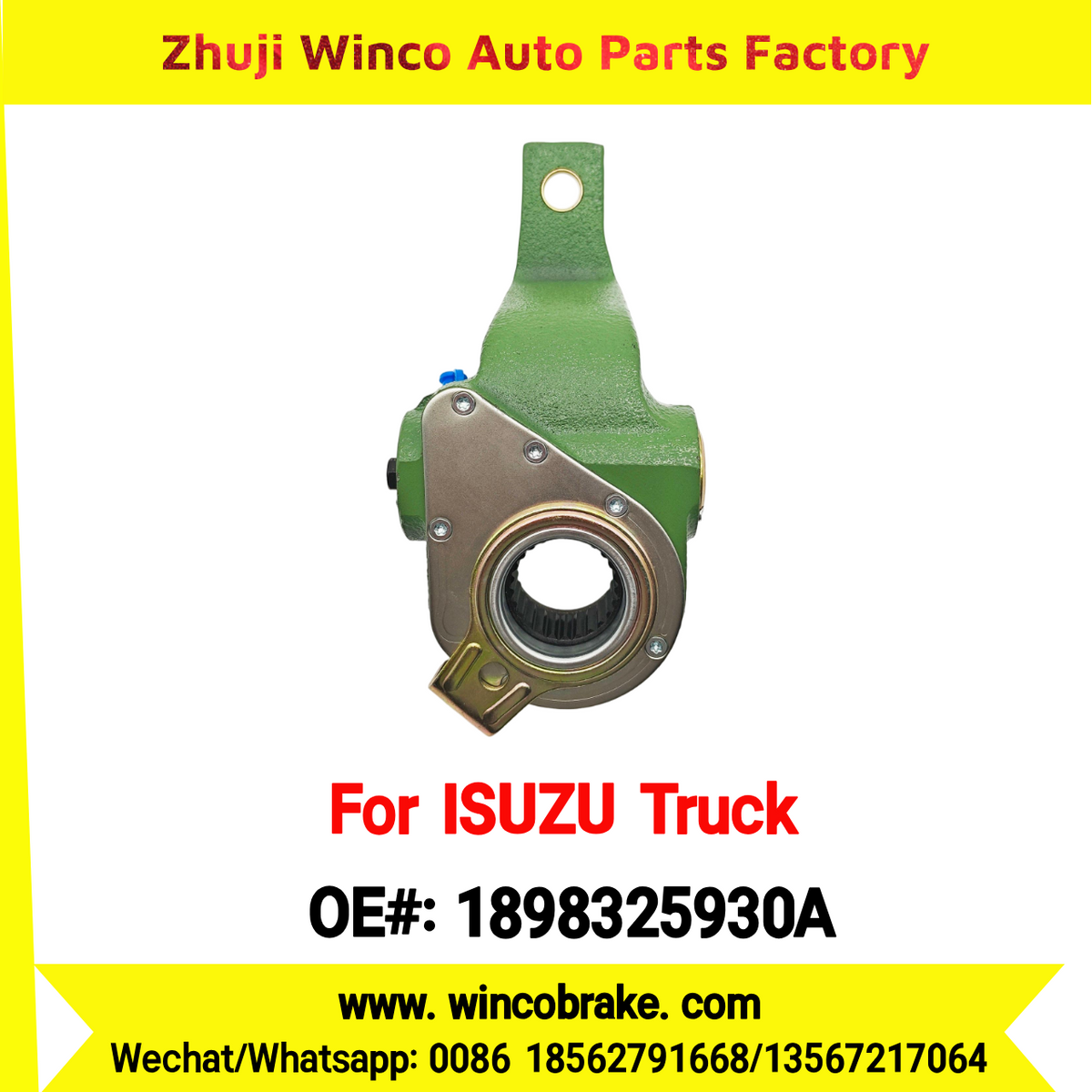 Winco OEM 1898325930A Automatic Slack Adjuster 25 Teeth 8-98325926-0 for Suit to Japanese ISUZU Trucks DECA345 FVR FVM E4 Spare Parts to Fit Truck & Trailer for Southeast Asia Market