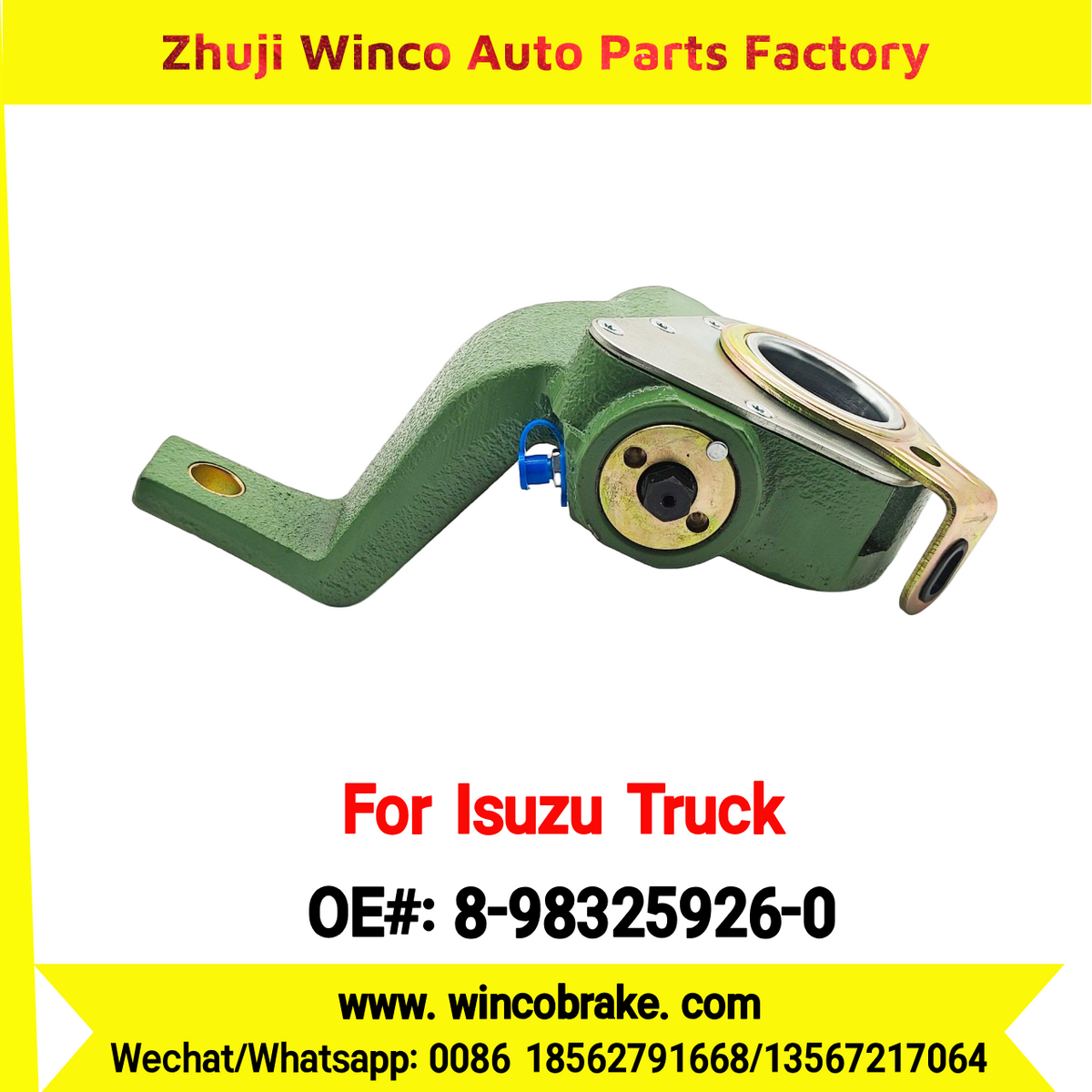 Winco OEM 8-98325926-0 Automatic Slack Adjuster 25 Teeth for Suit to Japanese ISUZU Trucks DECA345 FVR FVM E4 Spare Parts to Fit Truck & Trailer for Southeast Asia Market