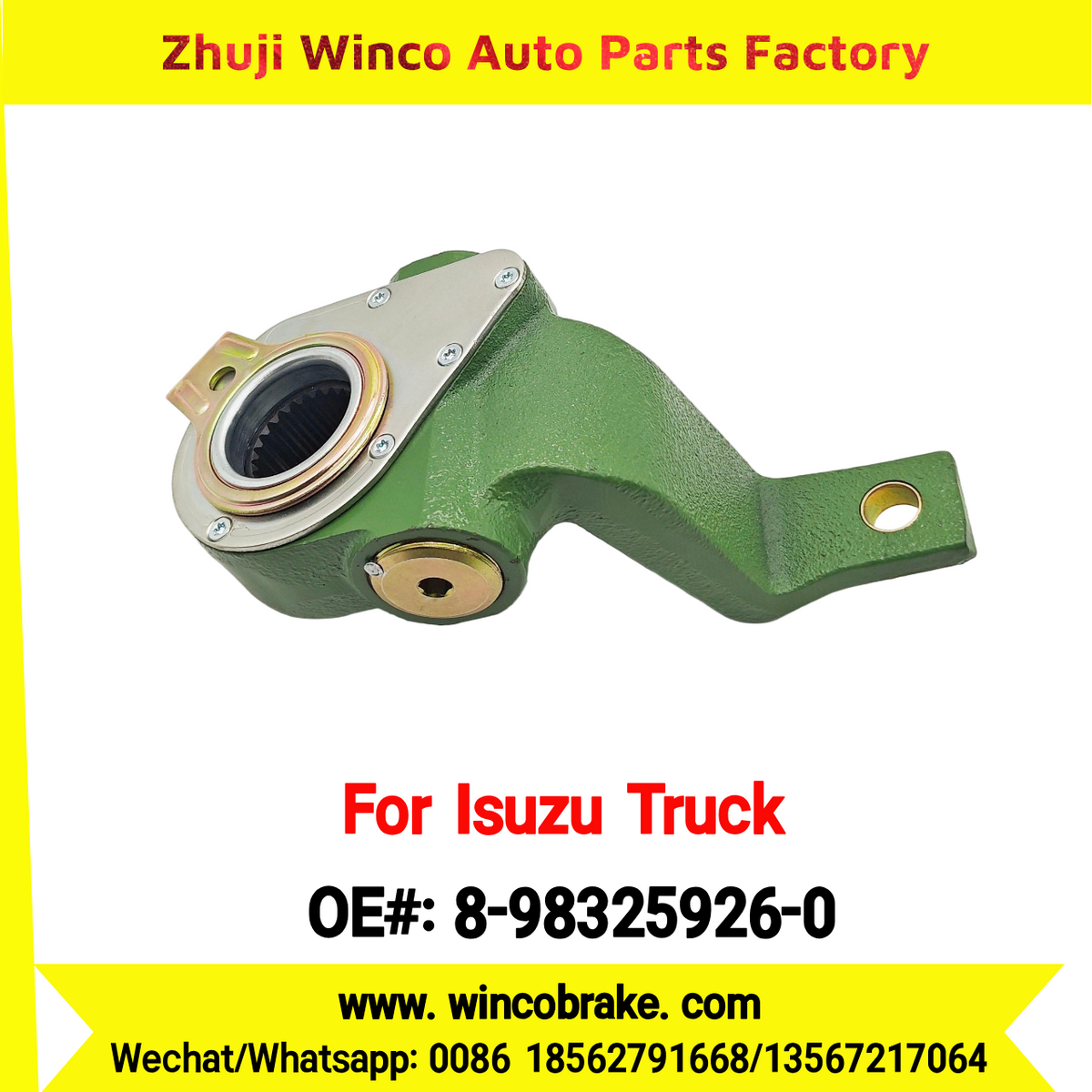 Winco OEM 8-98325926-0 Automatic Slack Adjuster 25 Teeth for Suit to Japanese ISUZU Trucks DECA345 FVR FVM E4 Spare Parts to Fit Truck & Trailer for Southeast Asia Market
