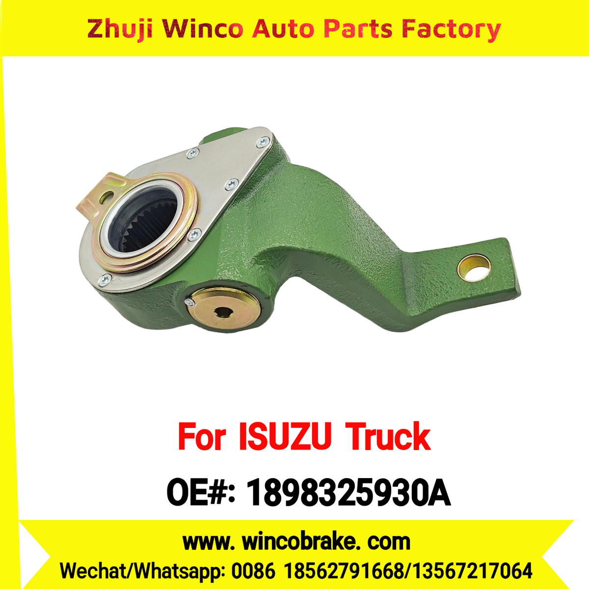 Winco OEM 1898325930A Automatic Slack Adjuster 25 Teeth 8-98325926-0 for Suit to Japanese ISUZU Trucks DECA345 FVR FVM E4 Spare Parts to Fit Truck & Trailer for Southeast Asia Market