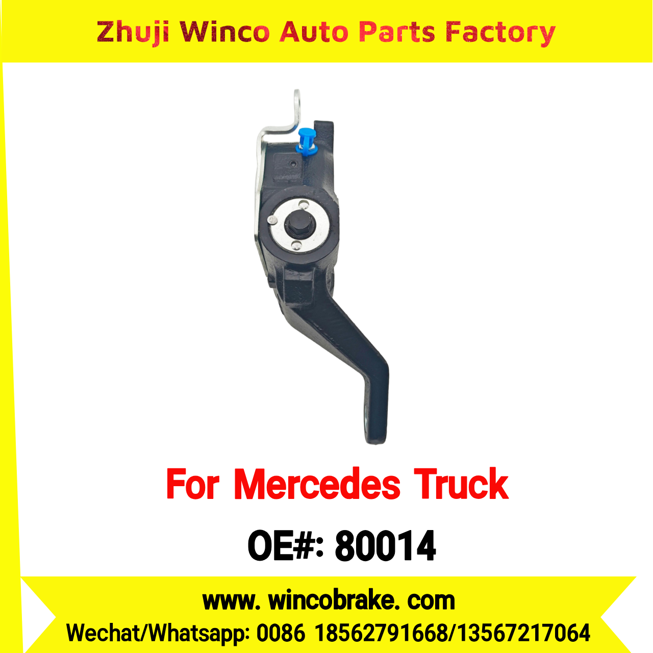 Winco OEM 80014 Automatic Slack Adjuster Brake Adjuster for Mercedes Benz Truck ACTROS TRUCKS Auto Parts Brake Adjusting Arm Haldex TO FIT MERCEDES Trucks 26 Teeth A9454200438 Replace Haldex 80014