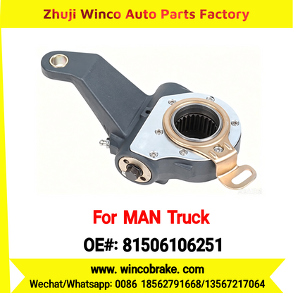 Winco OEM 81506106251 Automatic Slack Adjuster Fit MAN Truck and Bus Spare Parts Left 26 Teeth Replace Haldex