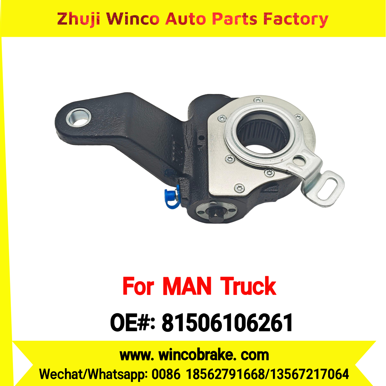 Winco OEM 81506106261 Automatic Slack Adjuster Fit MAN Truck and Bus Spare Parts 26 Teeth Replace Haldex