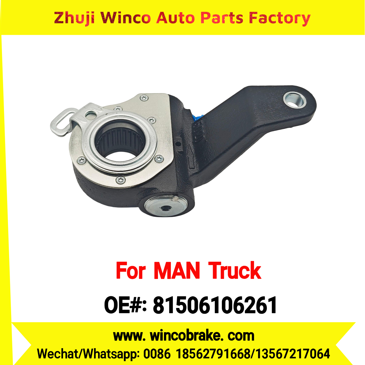 Winco OEM 81506106261 Automatic Slack Adjuster Fit MAN Truck and Bus Spare Parts 26 Teeth Replace Haldex